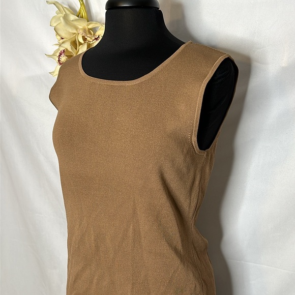 Vintage chicos design brown knit tank top - Picture 2 of 4